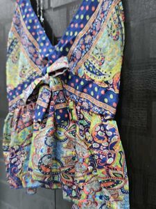 Desi Baddie Y2K Low-Cut Top