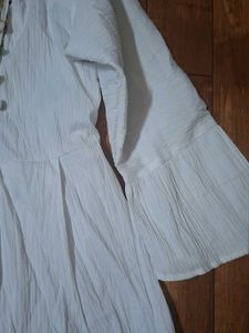 Boho Embroidered White Top