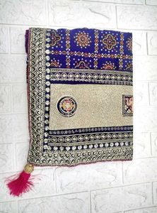 Elegant Bandhani Saree with Embellished Border