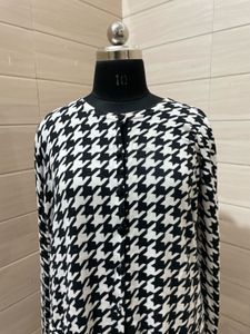 Houndstooth Print cardigan