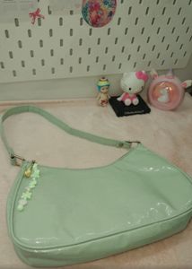 A Beautiful Sea Green Bag With Charm Included🥰✨
