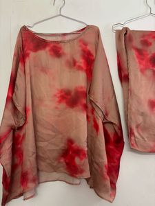 Tie-Dye Caftan &amp; Pants Set