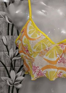 Lemon Print Bralette Top