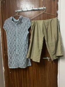 Kurta Top With Palazzo Set