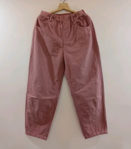 Pink Elastic Waist Pants