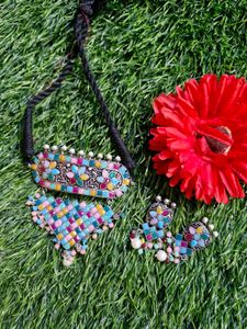 Beautiful Multicolour Oxidised Jewellery Set