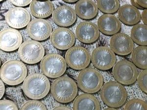 10 Rupees Normal Coins Bunch Of 50 Pcs.