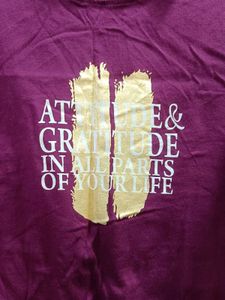 Maroon Graphic Print T-shirt