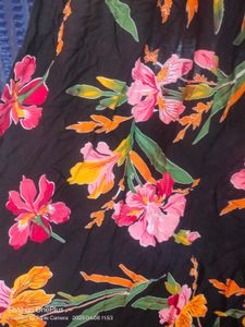 Floral Print Puff Sleeve Midi Dress