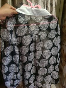 Branded Printed Black And White Shirt For Women