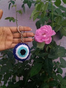 ✨ Handmade Crochet Keychain Combo – Evil Eye &amp; Sun