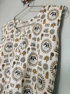 Elephant Print Sleeveless Top