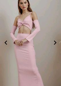 Shein Cute Tie-しp Halter Neck Full Sleeve Ribbed