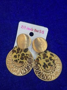 Jewlz Bee Leopard Earrings