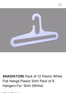 First Plastic Cloth Hangers Set Of 12 Pcs