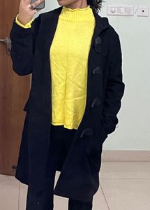 Hooded Toggle Duffle Wool Coat for Women