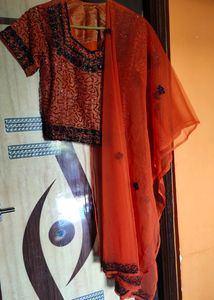 Price Drop Orange lehenga choli