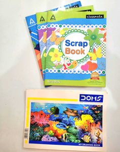Combo Of Scrapbooks And Drawing Book For Children