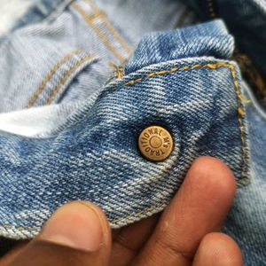 Japanese Gothic Style Hand Painted Acid Wash Jeans