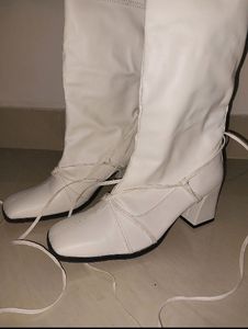 Leather Boots White