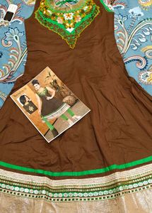 Elegant Brown & Green Kurta