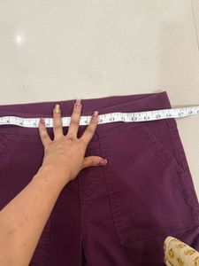 Maroon Casual Pants