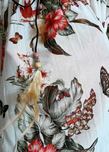 Floral Print Top (Off-White)