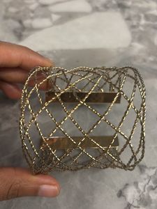 Gold Wire Cuff Bracelet