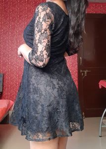 Black Lace Mini Dress 👗