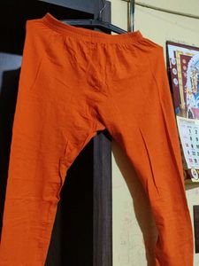 Orange Kurti With Leggings
