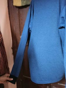 LightBlue T-shirt With Black Color