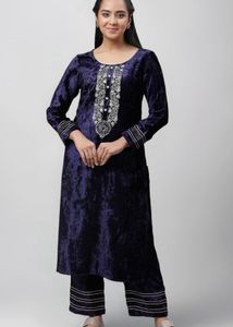 Elegant Velvet Kurta Set