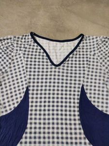 Gingham Print Top