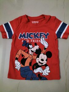 Red Half Sleeves t-shirt