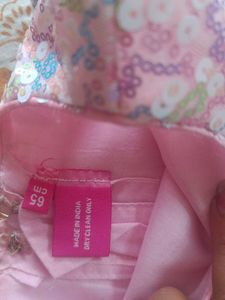 Pink Sequin Flower Girl Dress