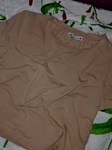 Zara cropped stretch t-shirt