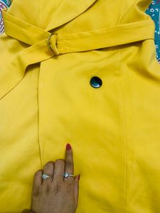 Yellow Blazer Dress/kinda Formal One Piece For Wom
