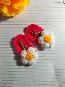 Crocheted Hair Clips