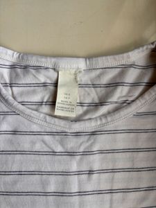 Striped White Tee
