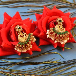 Beautiful Peacock Design American Diamond Earings
