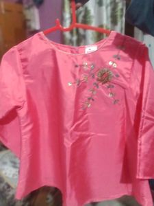 Cute Pink Top with palazzo Set (Co-ord )