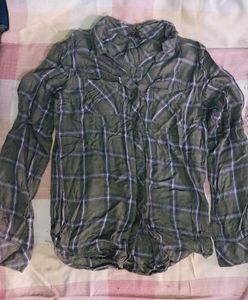 Olive Green Viscose Shirt
