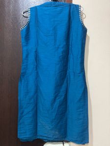 Short Blue Tailored Kurta