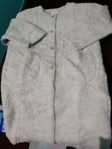 White Furry Overcoat For Winter (Price Low Today)