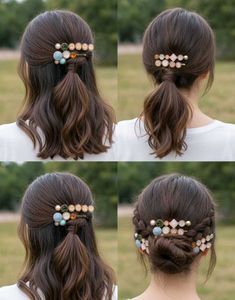 Elegant Korean Hair Clip Set Of 4 !