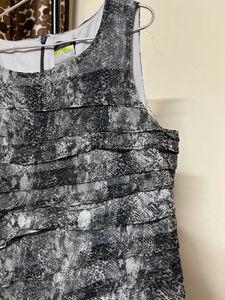 Ruffled Snake Print Dress