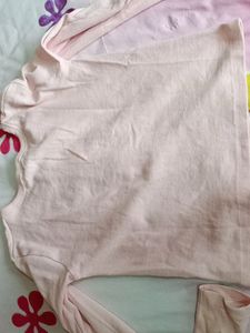 Cute Baby Pinkinsh Peach Buttoned Crop Top