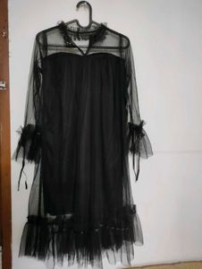Black Sheer Mesh Dress