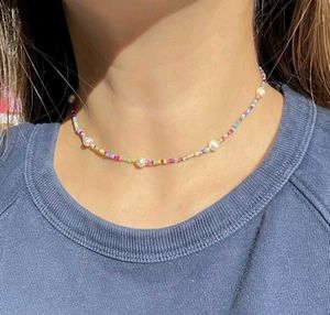 Colorful Seed Bead Choker Necklace