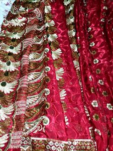Stunning Red Designer Saree